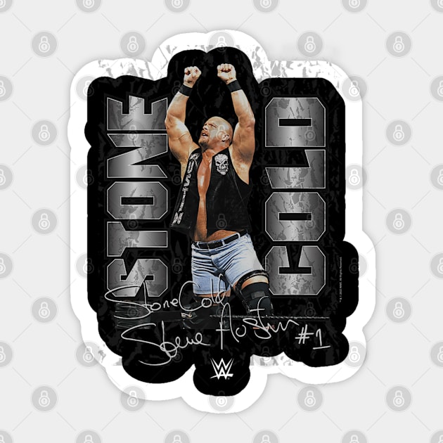 Stone Cold Steve Austin Autograph Sticker by Holman